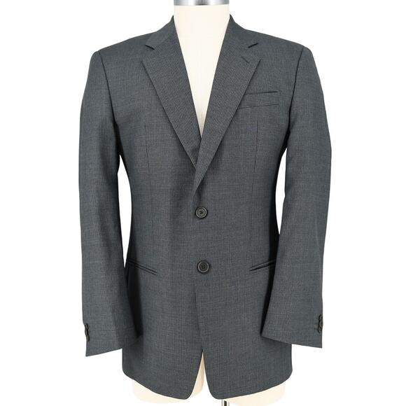 Mani Sport Coat Mens 41R Wool Gray Pinstripe Jacket Blazer Giorgio Armani Vtg - Picture 1 of 16